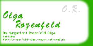 olga rozenfeld business card